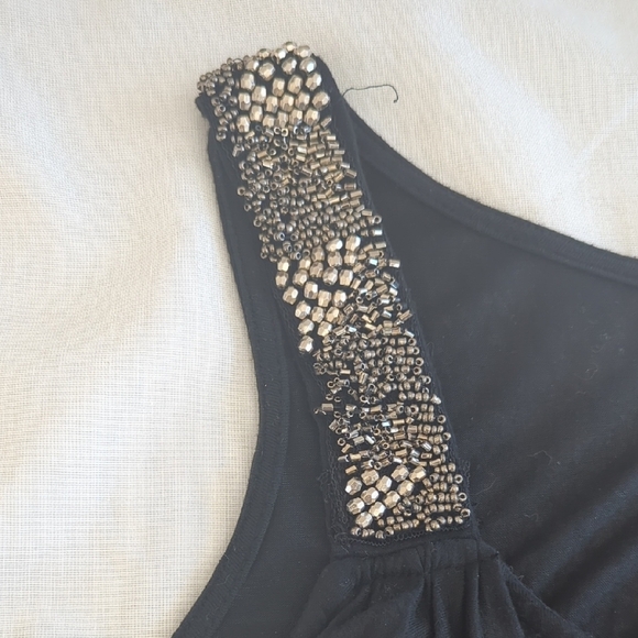 BCBG Black Camisole with Embellished Straps - Picture 6 of 8